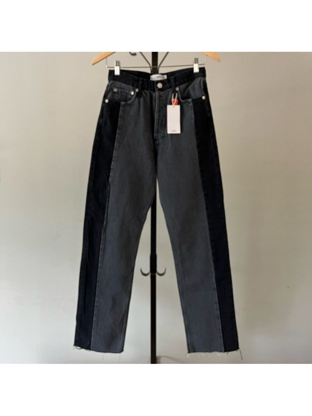Mango Denim High Waist Straight Leg Jeans, Size 2.